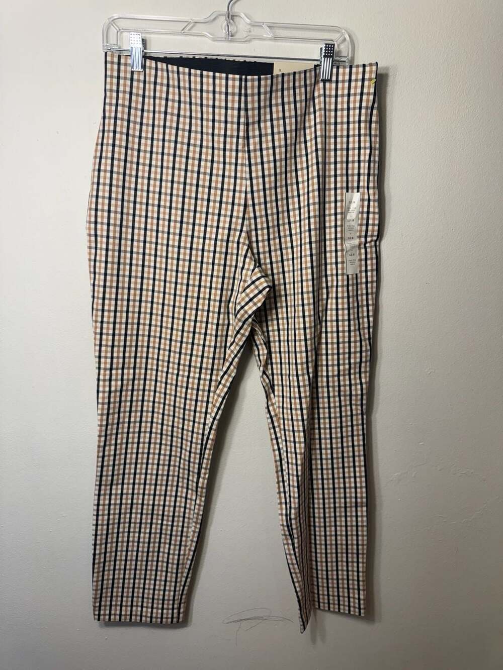 A New Day Women's Plaid Skinny Ankle Mid-Rise Side-Zip Trousers Size 12R - Picture 2 of 7